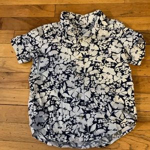 Blue & white Hawaiian print shirt 5T
